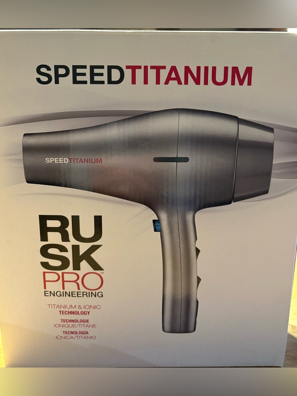 RUSK PRO Speed Titanium Hair Dryer, Ionic Generator Eliminates Frizz, Diffuser